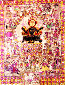 A painting of goddess Hoi or Ahoi on kite paper with vegetable colours, Kumaon Hills, Uttaranchal, late 19th century, is one of its kind