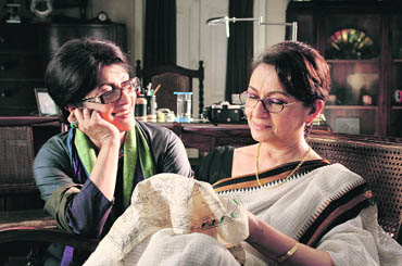 Aparna Sen and Sharmila Tagore in a still from Antaheen