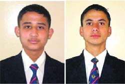 left;Aman Negi (Best cadet) Right;Rajat Thakur