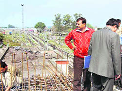 Mela Officer Anand Vardhan at the Laksar over bridge
