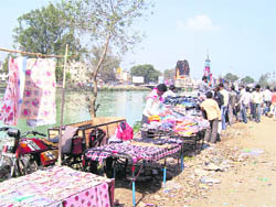 A view of Budh Bazar at the new site in Roorkee.