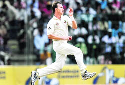 In a file picture taken on October 13, 2008 Brett Lee prepares to deliver a ball during the final day of the first Test between India and Australia in Bangalore.