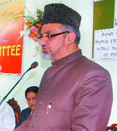 Dr S Farooq addresses a seminar on the eve of Milad-un-Nabi in Dehradun on Friday.
