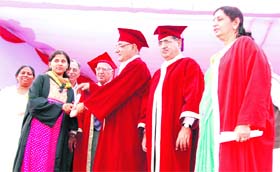 Chief Minister BS Hooda at the convocation of SJK College, Kalanaur