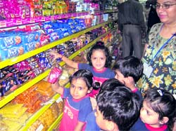 The British School students get first-hand experience of a supermarket