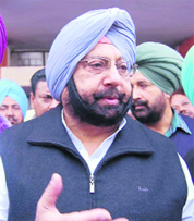 Former Punjab CM Capt Amarinder Singh at a Mohali court on Saturday.
