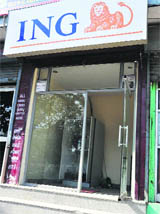 The site from where an ATM was stolen in Gurgaon on Saturday.