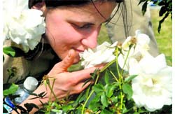 Enjoying the fragrance