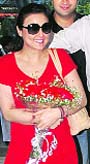 Preity Zinta enters Hotel Mountview on Friday
