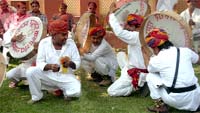Traditional dhamaal singers in Sriganganagar were not in much demand this Holi