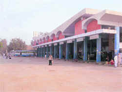 The deserted bus stand in Sirsa on Sunday