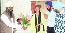 Sukhdev Singh Namdhari takes charge as president of the state Minority Commission in Dehradun on Tuesday.