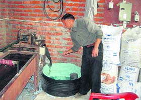 Vipin Kumar at his industrial unit in Mahal