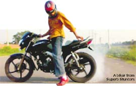 A biker from  Superb Stunters