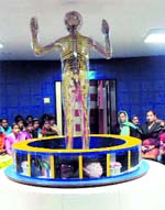 Schoolgirls at Kapurthala Science City during their educational tour.