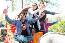 Pakistani television and film artistes at the Amritsar Heritage Festival