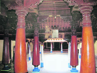 The interior of a Chettinad house. Karaikudi, Tamil Nadu; early 20th century