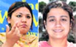 Meenu Talwar (Right) Shiwani Pundir.