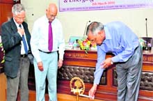 RIMT Group of Institutes chairman Dr Hukam Chand Bansal inaugurates a national seminar at Mandi Gobindgarh