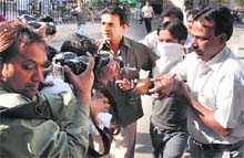 IM militant Salman being produced in a Delhi court on Sunday. 