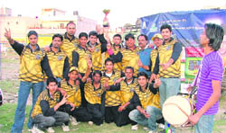 Members of the Ludhiana team that emerged champions in the All-India T-10 Gully Cricket Championship held at Sirsa