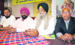 Office-bearers of the Maharaja Dalip Singh Memorial Foundation at Mandi Ahmedgarh