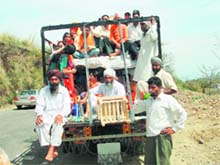 Roof travel as shown in this picture is a common feature in Himachal Pradesh with no checking by the traffic police to rein it in.