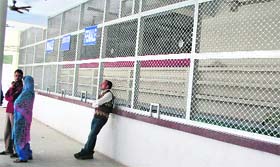 The Government Medical College and Hospital in Jammu presents a deserted look as the employees proceeded on strike