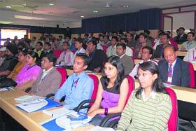 Participants at a seminar on cyber security held at Doon University