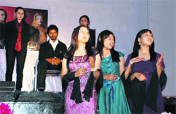 The play, Othello, being staged by students of MKP College in Dehradun