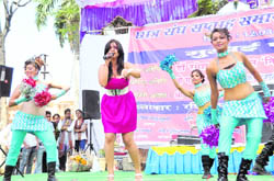 A dance troupe performs at the union week celebrations of DAV PG College in Dehradun on Friday.