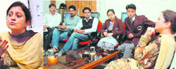 Shamima Firdous, MLA and chairperson of the State Commission for Women, in conversation with members of The Tribune team in Jammu.