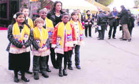 Shagun Aggarwal (left) and other jury members with Princess Stephanie of Monaco