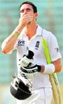 Englands Kevin Pietersen reacts after he was bowled out on 99 runs during the first Test against Bangladesh in Chittagong on Friday. 