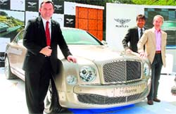 Bentley directors during the launch of the Mulsanne in New Delhi on Saturday.