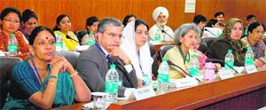 Delegates at a seminar at the Centre for Research in Rural and Industrial Development, in Chandigarh on Saturday.