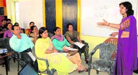 Parents at a workshop on How to be an even better parent at Maple Bear school in Dehradun on Saturday.