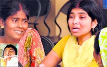 Sister (right) of Rajnish Patel, who was killed in an accident, is inconsolable in Ludhiana on Saturday.