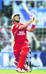 Royal Challengers Jacques Kallis bats on Sunday.