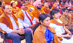 Graduates of Indira Gandhi National Open University (IGNOU) at a convocation in Panjab University, Chandigarh,
