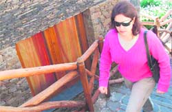 Anjali Tendulkar, wife of Sachin Tendulkar, spotted in Mussoorie on Monday.