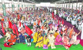 Show of strength: Women turn up in large numbers at the Lalkar rally in Jagraon