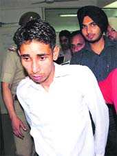 Jagpal Singh, who was arrested for luring unsuspecting candidates into getting constables job in the Punjab Police, in Mohali on Tuesday.