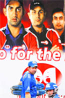Sachin Tendulkar walks in front of a Daredevils poster at the Ferozeshah Kotla in New Delhi