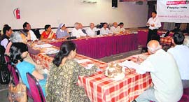 Participants at a HelpAge India workshop in Dehradun on Thursday.