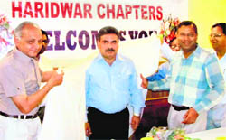 Vimal Kumar Goyal being felicitated on his induction as member of the Uttarakhand Planning Commission