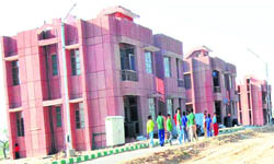 The newly constructed building of Navodya Vidyalaya at Khara Kheri village in Fatehabad.