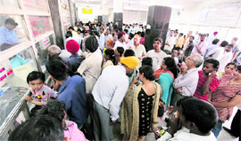 With just half the counters functional at any given time at the railway reservation centre, people have to wait for hours together to get current or advance reservation in Ludhiana.