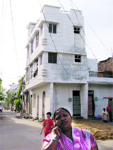 Illegal building that poses threat to area residents at Chand Colony.