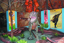  A moving dinosaur.